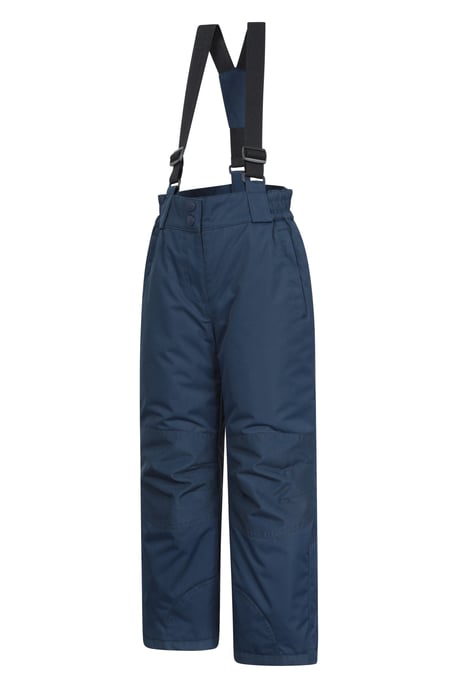 'Honey' Kids Snow Pants Snow Proof Warm Elasticated Waist Winter Ski Trousers Dark Blue - Image 4