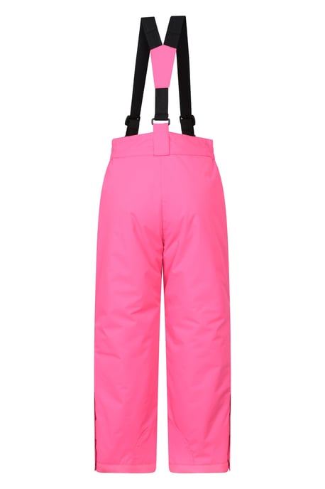'Honey' Kids Snow Pants Snow Proof Warm Elasticated Waist Winter Ski Trousers Light Pink - Image 4