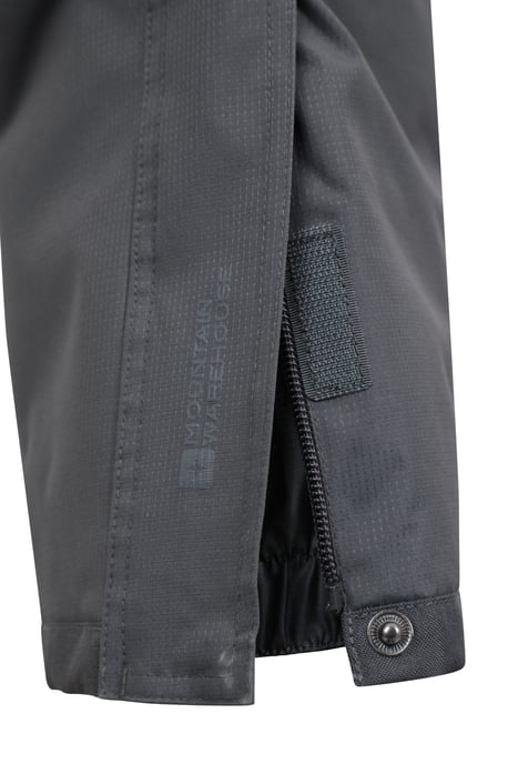 'Raptor' Kids Snow Pants Warm Snow Proof Elastic Waistband Winter Ski Trousers Dark Grey - Image 6