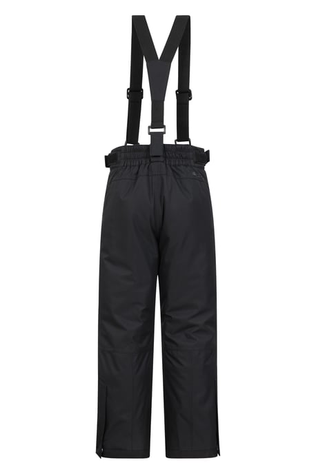 'Falcon Extreme' Kids Ski Pants Waterproof Warm Elastic Waist Winter Trouser Black - Image 3