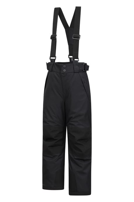 'Falcon Extreme' Kids Ski Pants Waterproof Warm Elastic Waist Winter Trouser Black - Image 4