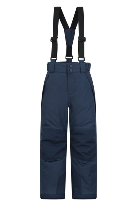 'Falcon Extreme' Kids Ski Pants Waterproof Warm Elastic Waist Winter Trouser Dark Blue - Image 1