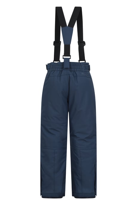 'Falcon Extreme' Kids Ski Pants Waterproof Warm Elastic Waist Winter Trouser Dark Blue - Image 3