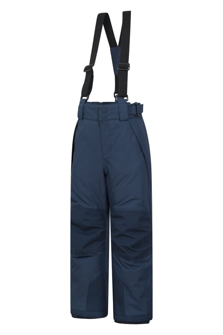 'Falcon Extreme' Kids Ski Pants Waterproof Warm Elastic Waist Winter Trouser Dark Blue - Image 4