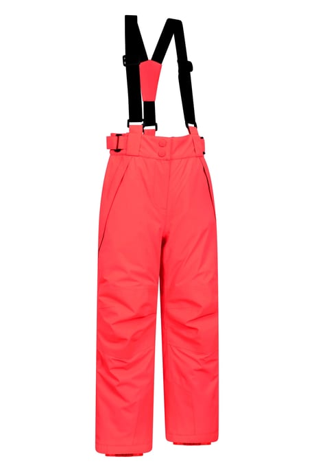 'Falcon Extreme' Kids Ski Pants Waterproof Warm Elastic Waist Winter Trouser Coral - Image 2