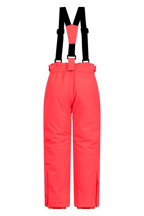 'Falcon Extreme' Kids Ski Pants Waterproof Warm Elastic Waist Winter Trouser Coral - Image 3
