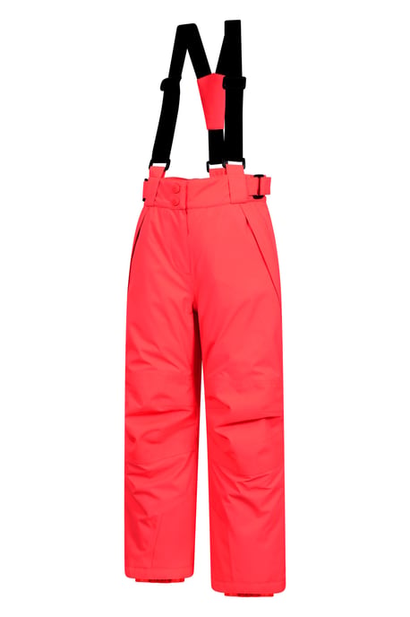 'Falcon Extreme' Kids Ski Pants Waterproof Warm Elastic Waist Winter Trouser Coral - Image 4