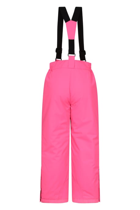 'Honey' Kids Snow Pants Snow Proof Warm Elasticated Waist Winter Ski Trousers Pink - Image 3
