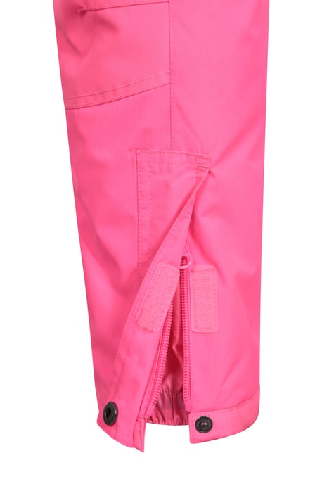 'Honey' Kids Snow Pants Snow Proof Warm Elasticated Waist Winter Ski Trousers Pink - Image 5