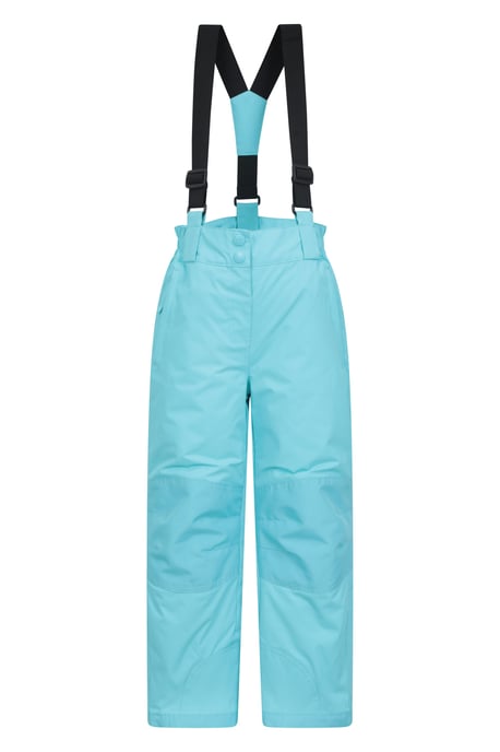 'Honey' Kids Snow Pants Snow Proof Warm Elasticated Waist Winter Ski Trousers Blue - Image 1