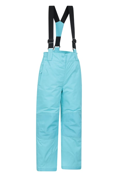 'Honey' Kids Snow Pants Snow Proof Warm Elasticated Waist Winter Ski Trousers Blue - Image 2