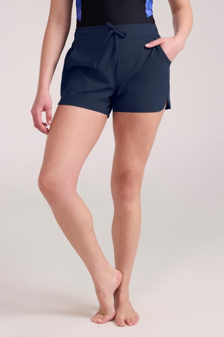Women's Boardshorts UV Protection Quick Dry Summer Swimming Trunks Navy - Image 1