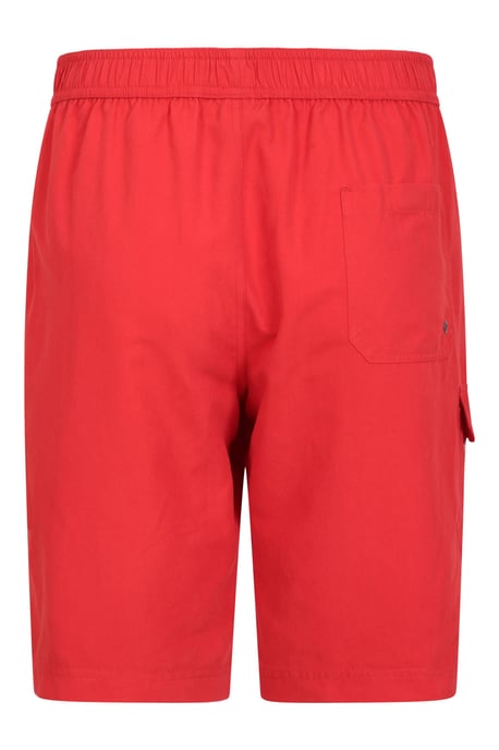 'Ocean' Men's Boardshorts with Adjustable Waist Quick Dry Swimming Trunks Red - Image 5