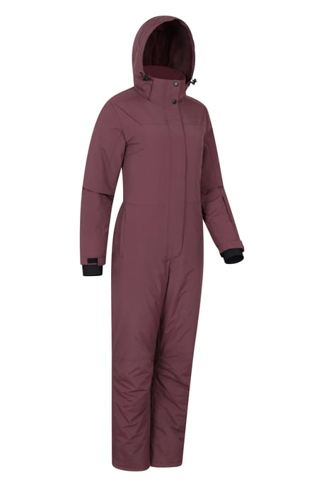 'Cloud' Women's Ski Suit Insulated Waterproof Adjustable Hood Zip Up Snowsuit Purple - Image 3