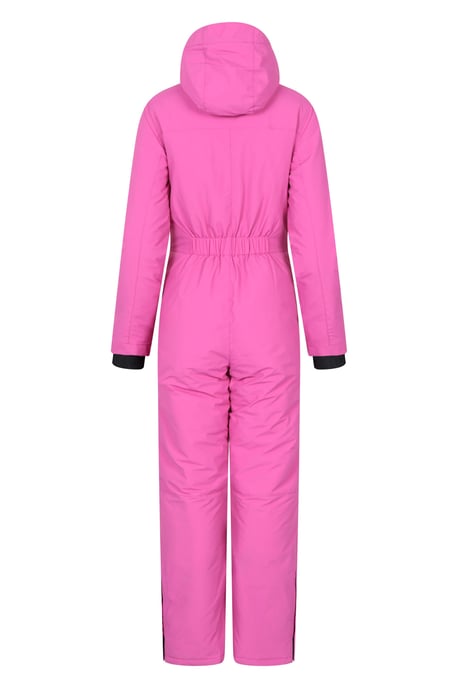 'Cloud' Women's Ski Suit Insulated Waterproof Adjustable Hood Zip Up Snowsuit Pink - Image 2