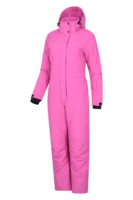 'Cloud' Women's Ski Suit Insulated Waterproof Adjustable Hood Zip Up Snowsuit Pink - Image 4