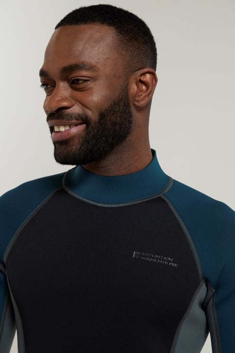 Men's Shorty Wetsuit with Easy Glide Zip Fastening Swimwear Navy/Blue - Image 4