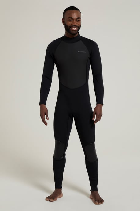 Men's Full Length Neoprene Wetsuit with Easy Glide Zip Swimwear Black - Image 2