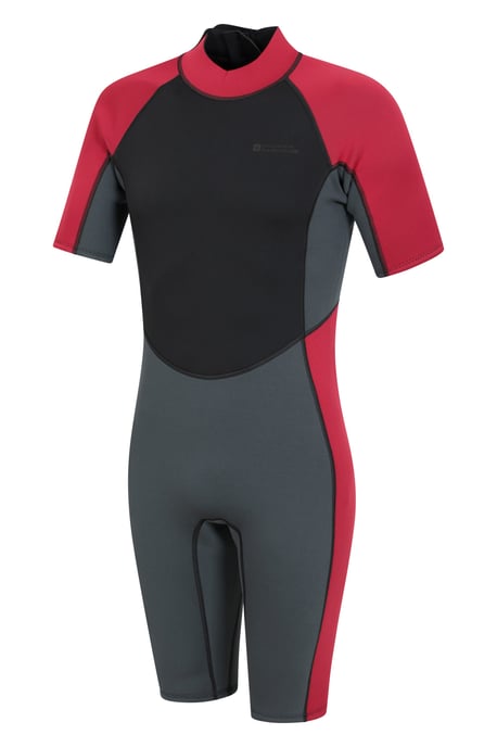 Men's Shorty Wetsuit with Easy Glide Zip Fastening Swimwear Grey - Image 5