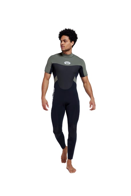 'Logan' Men's Full Wetsuit with Grippy Knee Pads Comfortable Swimwear Black - Image 3