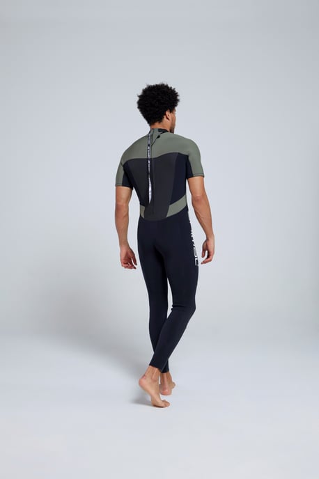 'Logan' Men's Full Wetsuit with Grippy Knee Pads Comfortable Swimwear Black - Image 5