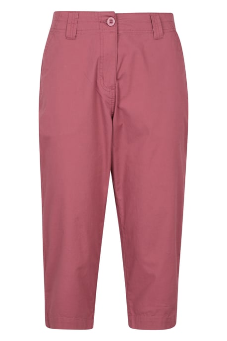 'Coastal' Women's Capri Pants Stretchy Breathable Short Trousers Pink - Image 1