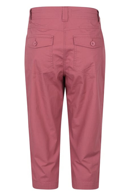 'Coastal' Women's Capri Pants Stretchy Breathable Short Trousers Pink - Image 3