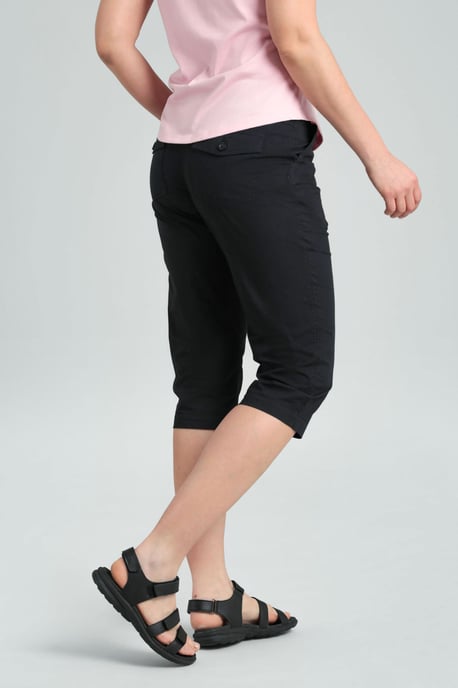 'Coastal' Women's Capri Pants Stretchy Breathable Short Trousers Black - Image 2
