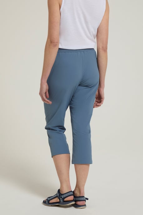 'Explorer' Women's Capri Pants with Pockets UV Protection Trousers Light Blue - Image 3