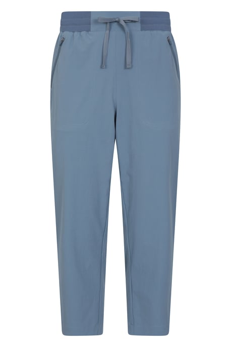 'Explorer' Women's Capri Pants with Pockets UV Protection Trousers Light Blue - Image 5
