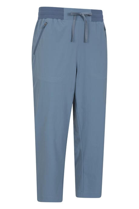 'Explorer' Women's Capri Pants with Pockets UV Protection Trousers Light Blue - Image 6