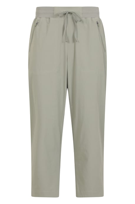 'Explorer' Women's Capri Pants with Pockets UV Protection Trousers Khaki - Image 1