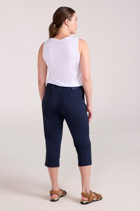 'Delta' Women's Capri Pants Stretchy Sun Protection Trousers Navy - Image 4
