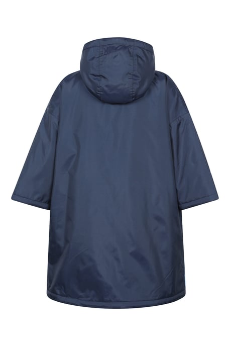 'Tidal' Kids Waterproof Changing Robe Windproof Soft Hooded Full Zip Surf Poncho Navy - Image 3