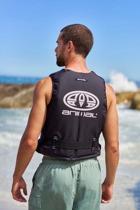 'Mist' Adult Buoyancy Aid Adjustable High Visibility Water Safety Life Jacket Black - Image 2