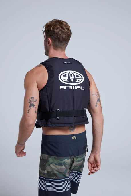 'Mist' Adult Buoyancy Aid Adjustable High Visibility Water Safety Life Jacket Black - Image 3
