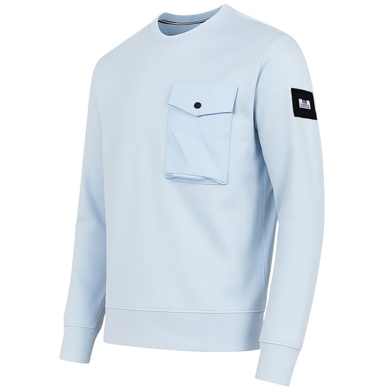 Weekend Offender Kesey Mens Light Blue Sweater - Image 3