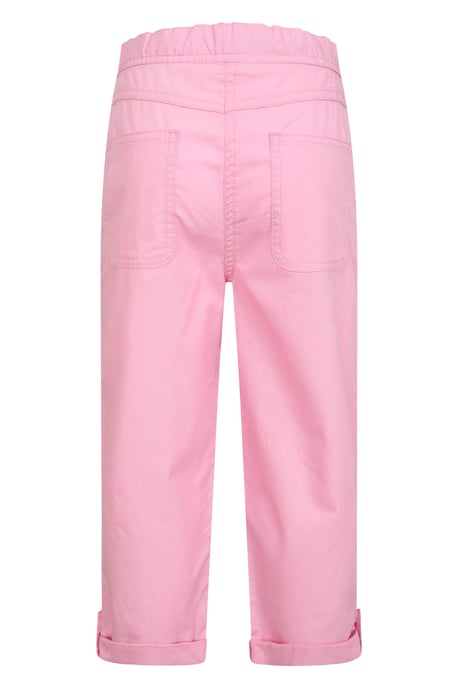 'Shore' Kids Capri Trousers with Pockets Casual Everyday Pants Pink - Image 3