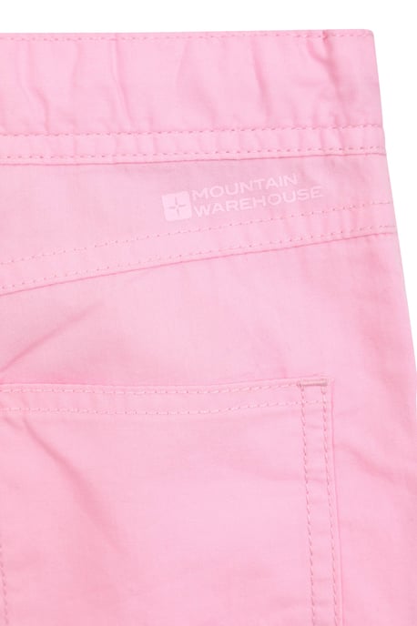 'Shore' Kids Capri Trousers with Pockets Casual Everyday Pants Pink - Image 5