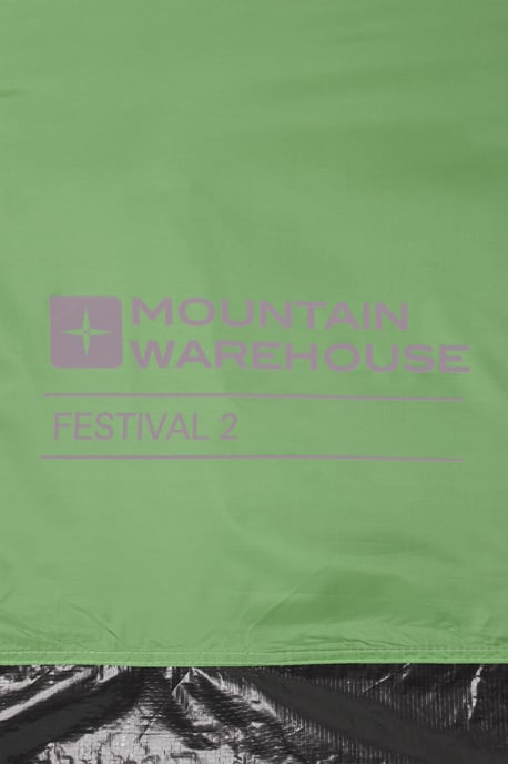 'Festival Fun' Unisex 2 Man Tent Sewn in Groundsheet Water Resistant Camping Accessory Green - Image 6