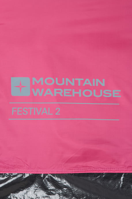 'Festival Fun' Unisex 2 Man Tent Sewn in Groundsheet Water Resistant Camping Accessory Pink - Image 6