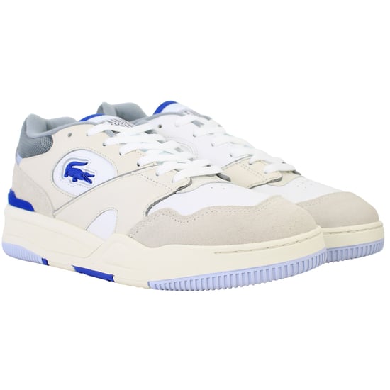 Lacoste Lineshot 124 1 Mens White/Blue Trainers - Image 2