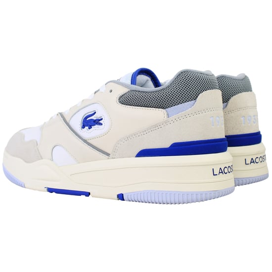 Lacoste Lineshot 124 1 Mens White/Blue Trainers - Image 3