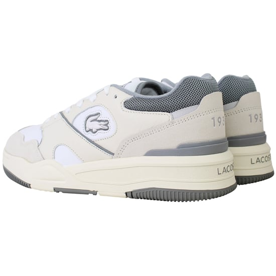Lacoste Lineshot 124 1 Mens White/Grey Trainers - Image 3