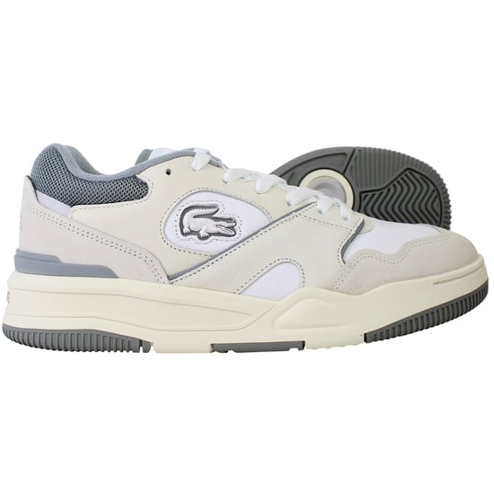 Lacoste Lineshot 124 1 Mens White/Grey Trainers - Image 4