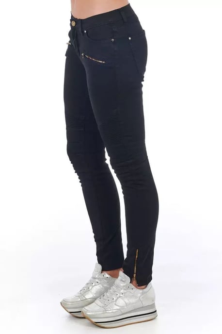 Motostyle Skinny Jeans met Gouden Ritsen - Image 2