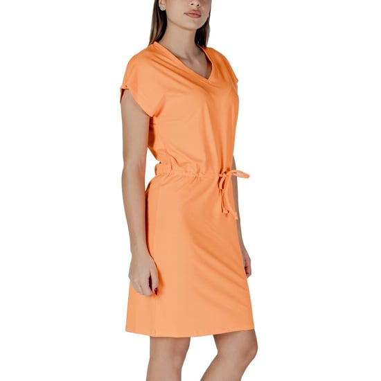By14886 Oranje Mini-jurk - Image 3