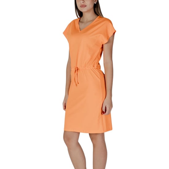 By14886 Oranje Mini-jurk - Image 4