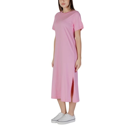 T-shirt Jurk Midi Jurk Roze Casual - Image 3