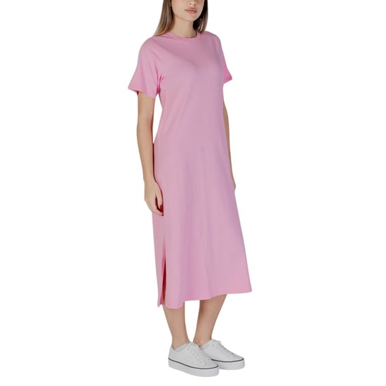 T-shirt Jurk Midi Jurk Roze Casual - Image 4